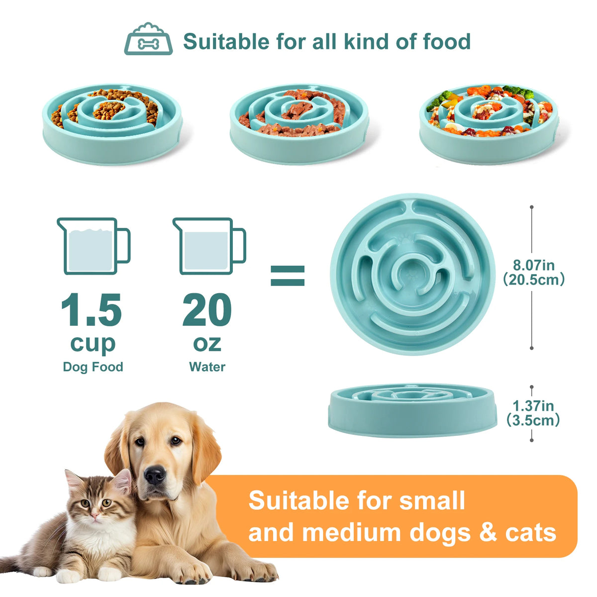 Slow Feeder Pet Bowl