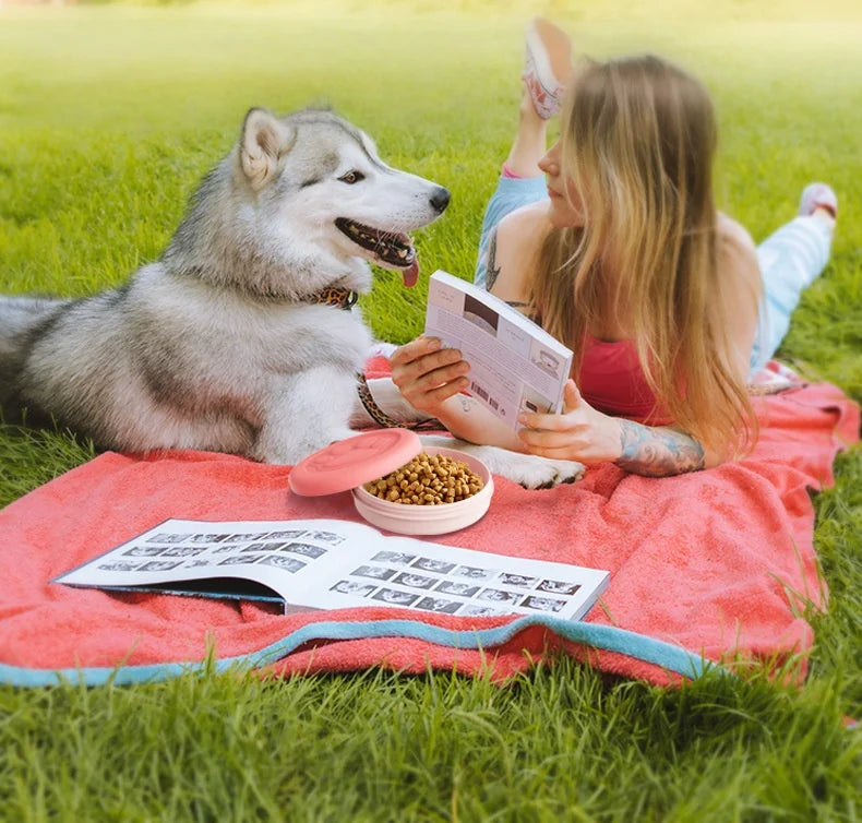 Portable 2-in-1 Travel Pet Bowl