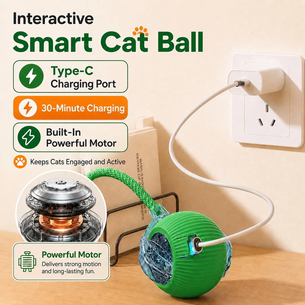 Interactive Rolling Cat Ball