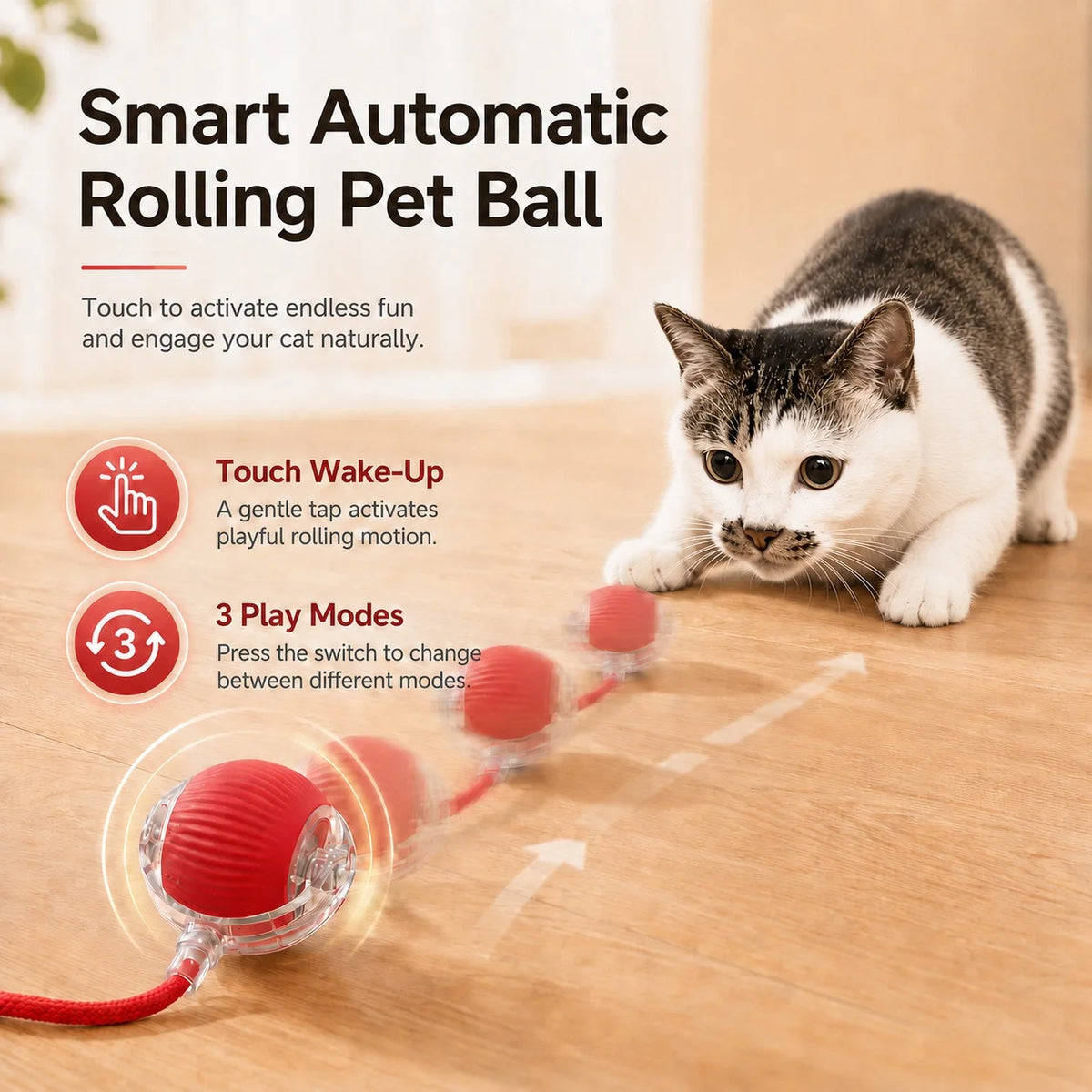 Interactive Rolling Cat Ball